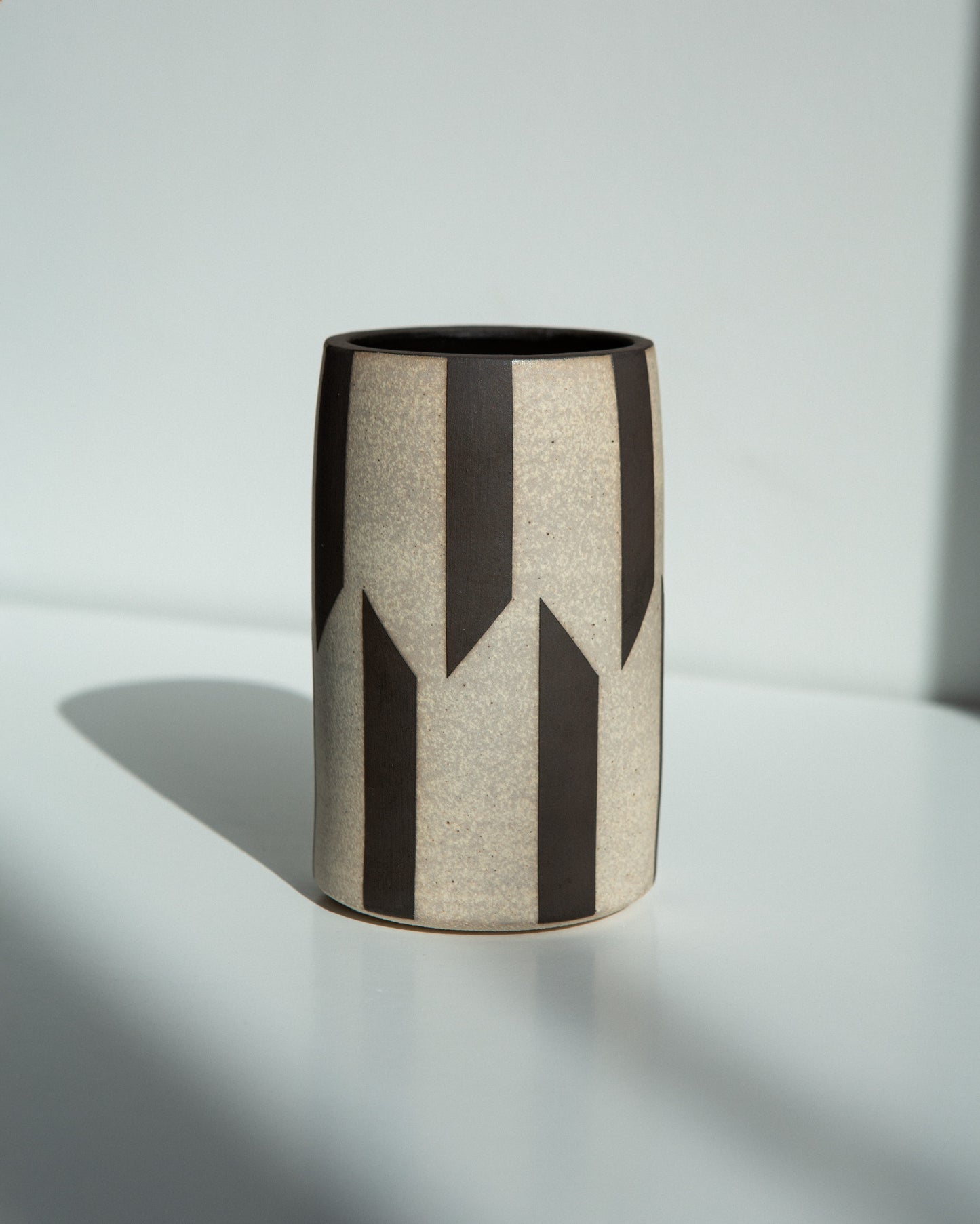 Black + White Cylinder Vase