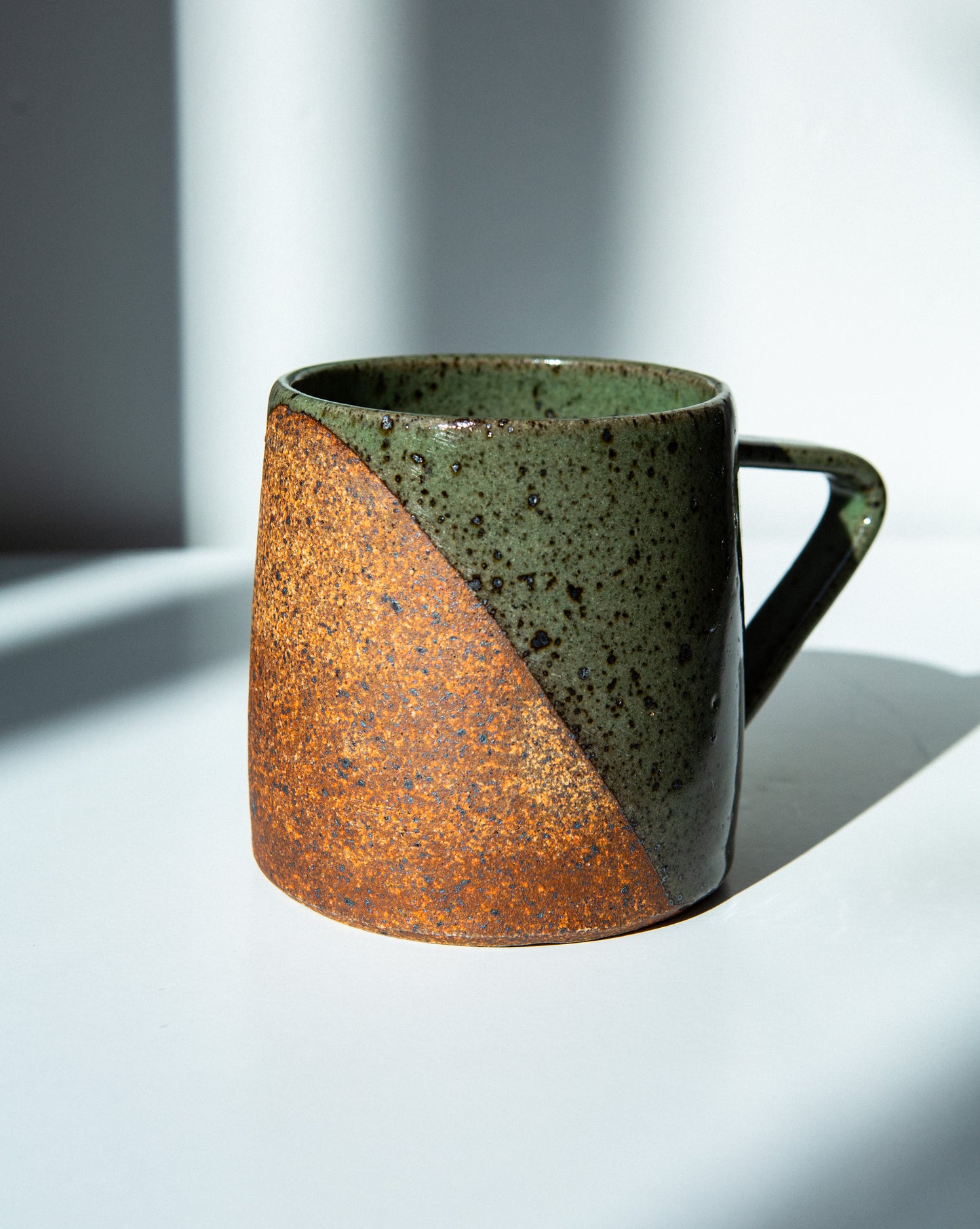 Dark Green Speckled Mug