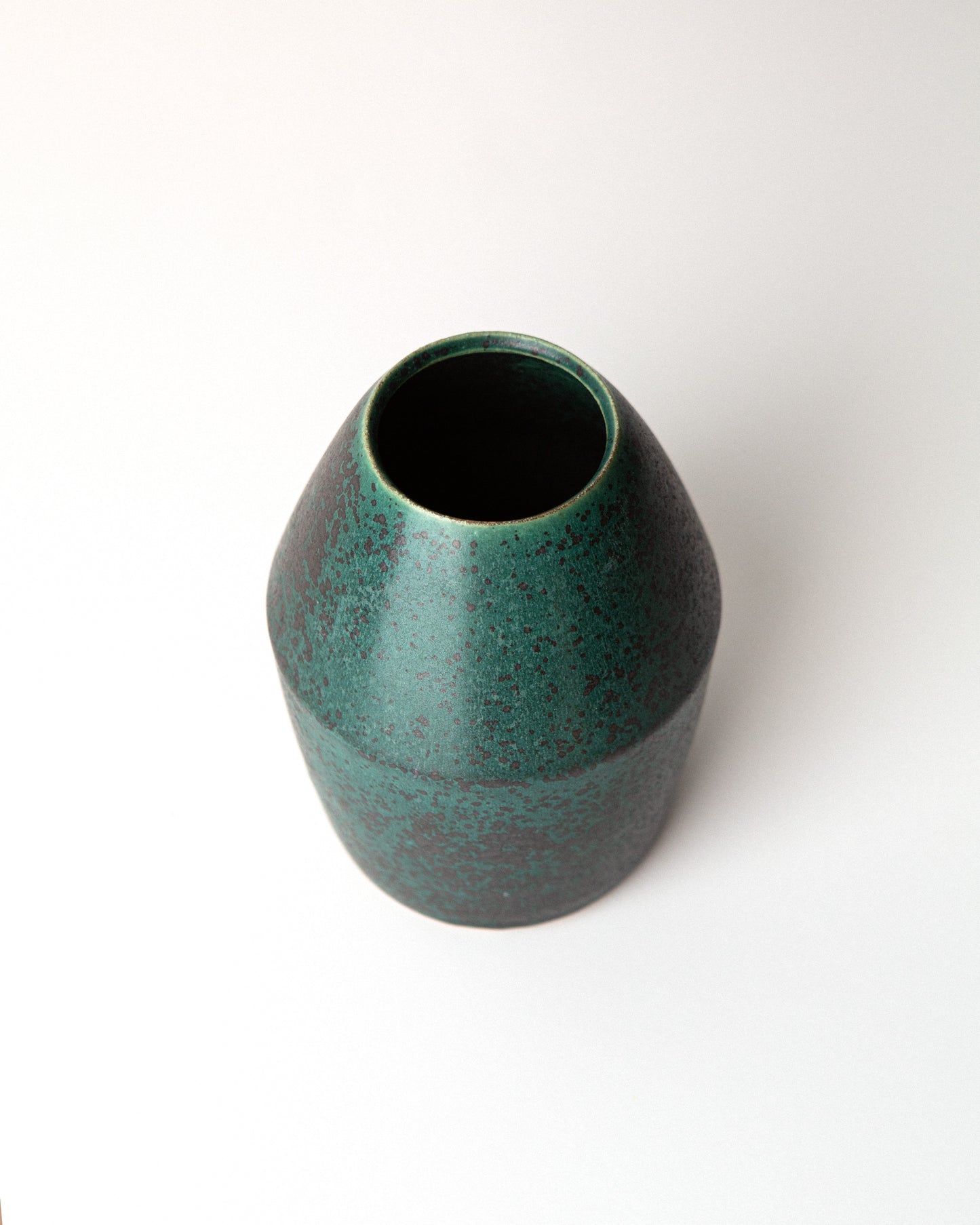 Green to Black Angular Vase