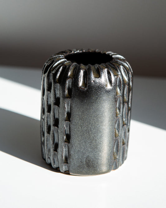 Black Sculpo Vase
