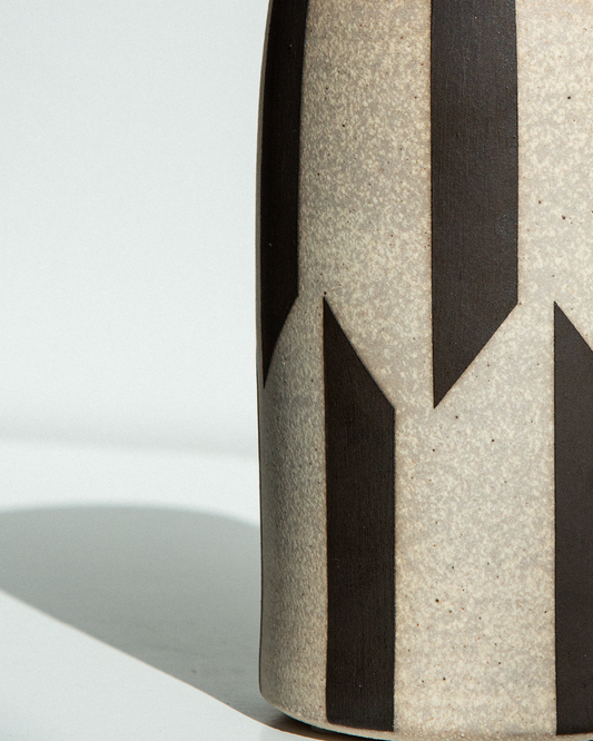 Black + White Cylinder Vase