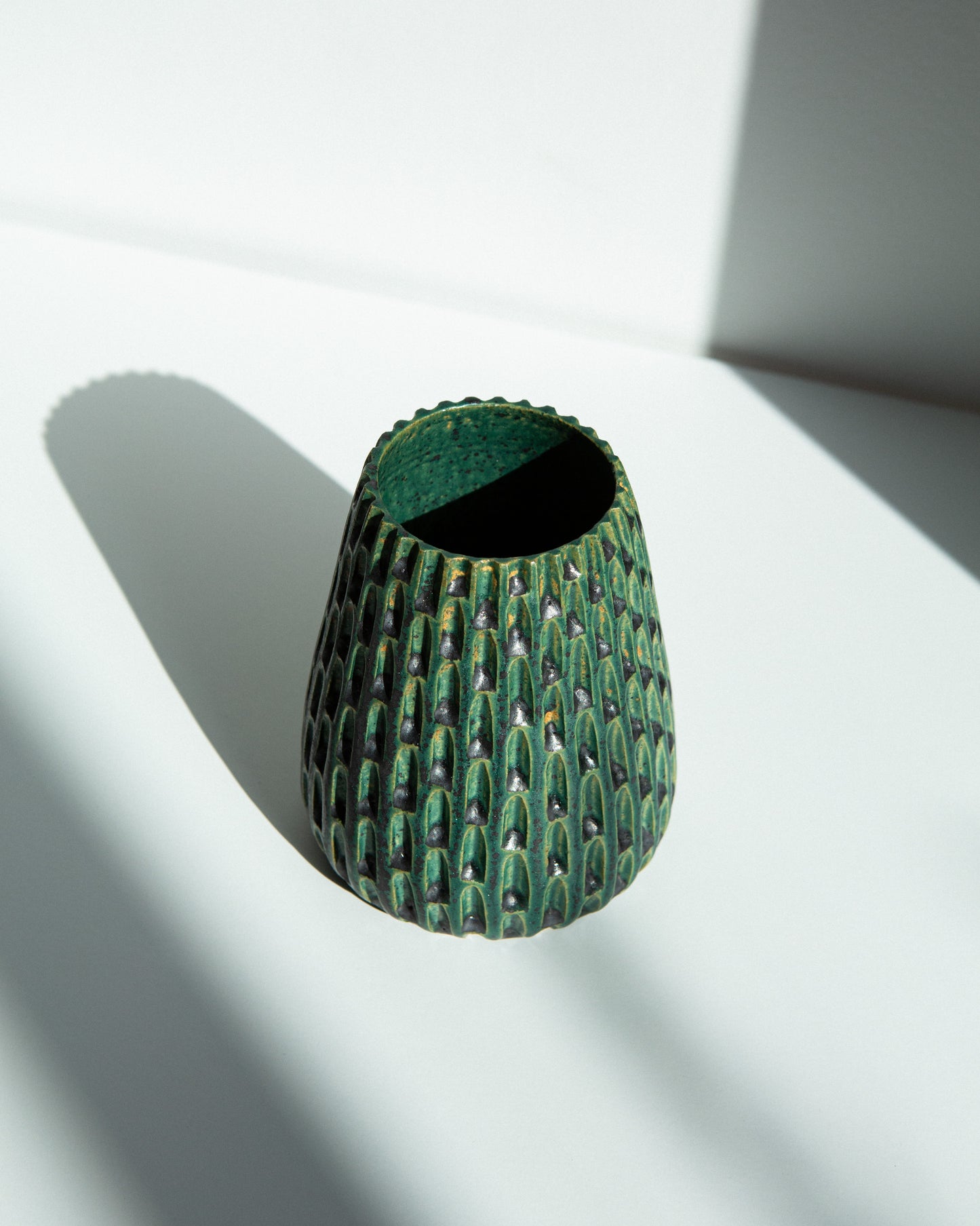 Green Sculpo Vase