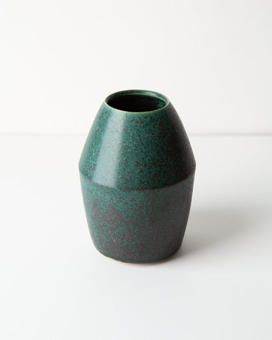 Green to Black Angular Vase